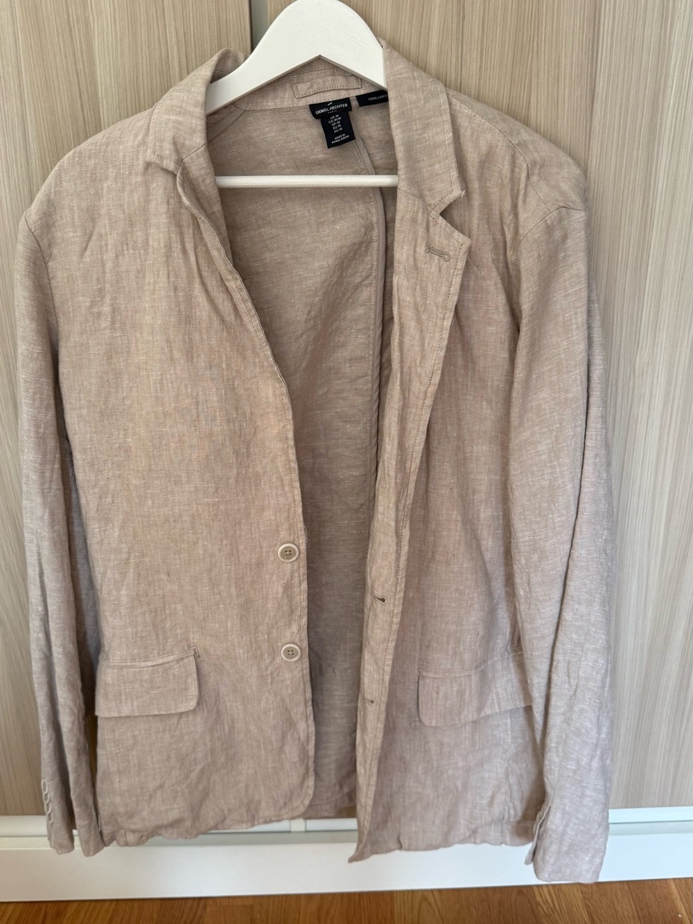 Daniel Hechter Lightweight Taupe Linen Blazer